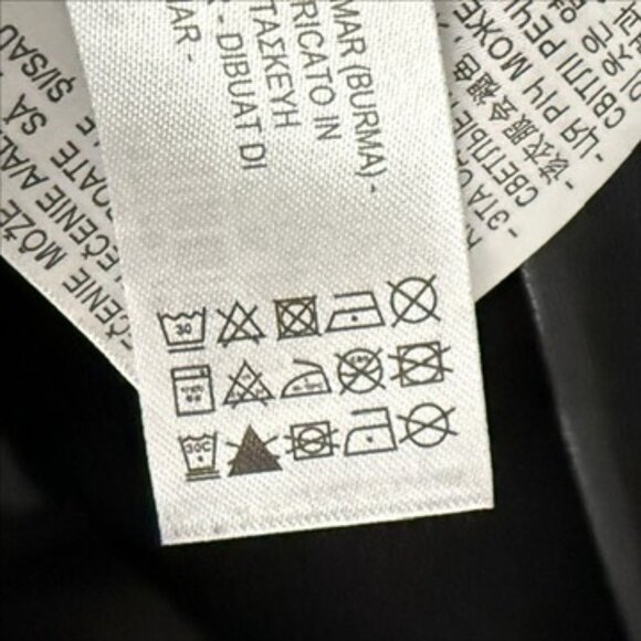 zara faux leather pants 7102 / 228 / 800 gathered waist detail black M - Picture 7 of 9